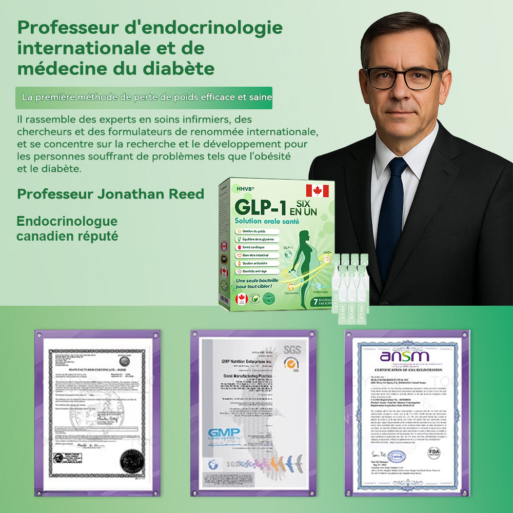 Boutique officielle|𝐻𝑯𝐕𝐁®💧𝐆𝐿𝑃-1 SIX IN-ONE Solution de santé liquide oral (Juste une dose par jour, changements visibles en 7 jours) ✅ Pour l'obésité, la santé cardiovasculaire, le diabète, l'apnée du sommeil, les problèmes articulaires, et plus encore